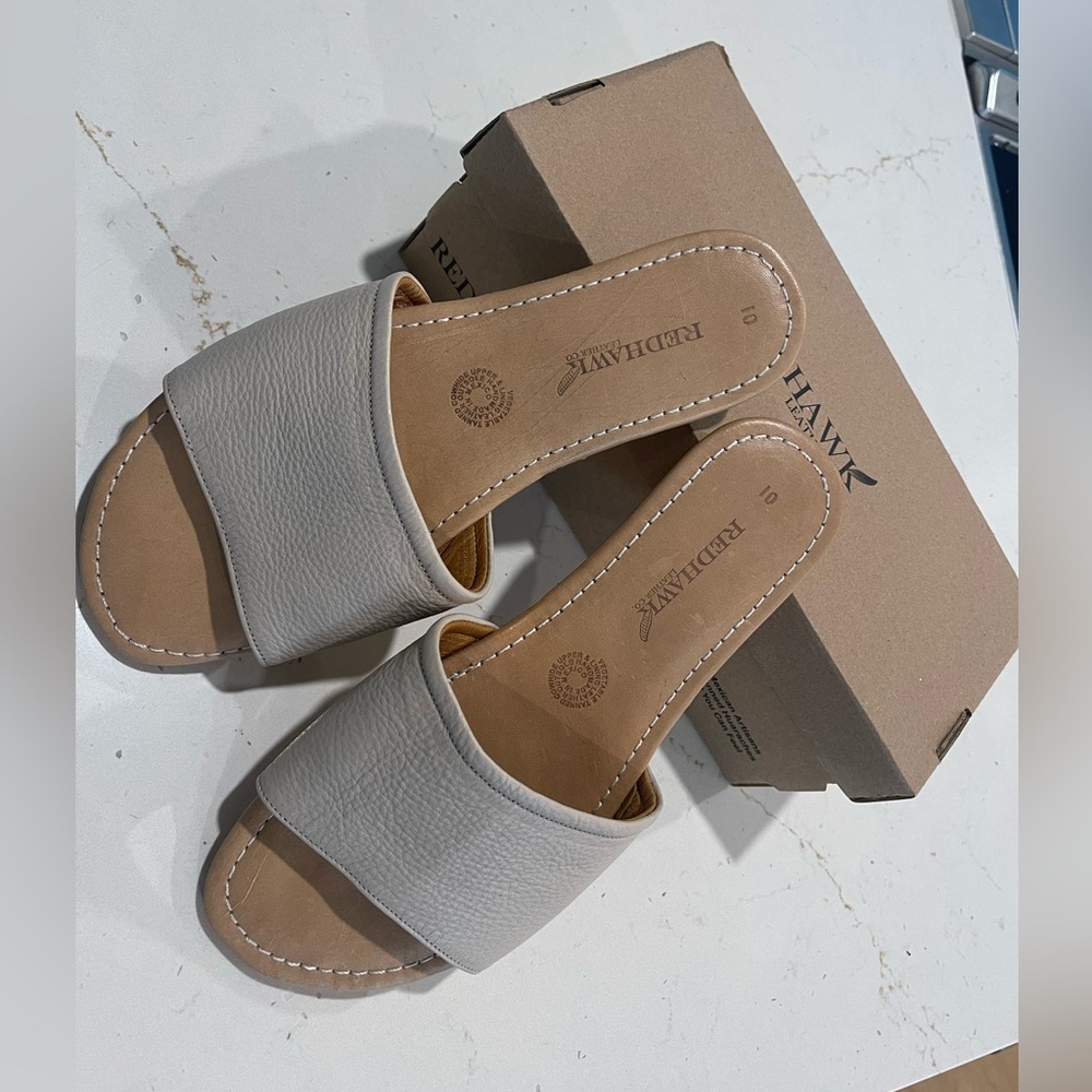 Redhawk pastel leather sandals